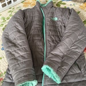 Reversible Girls down North Face winter coat